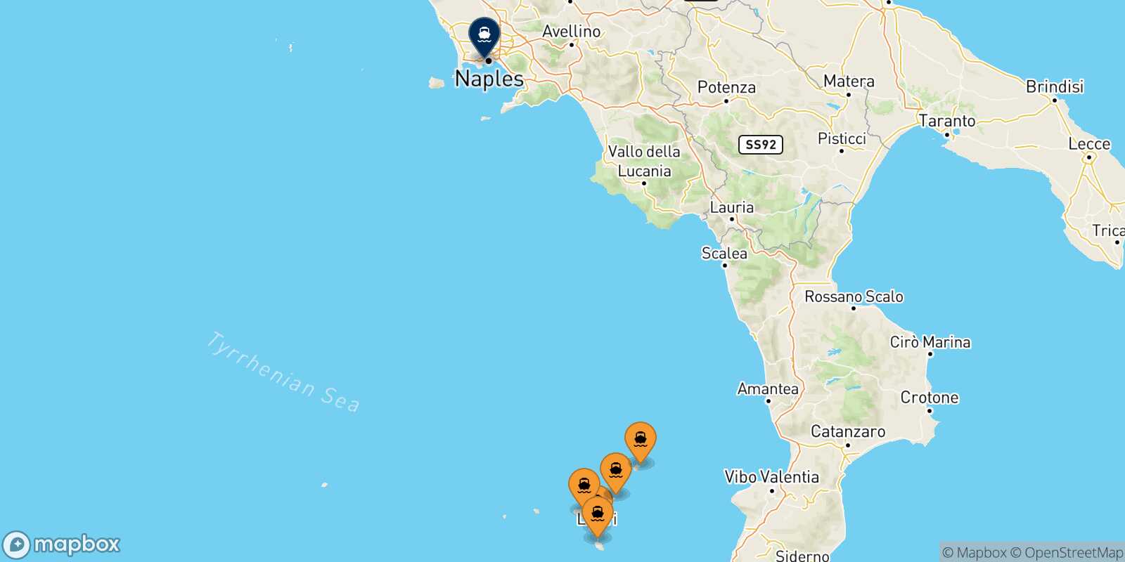 Carte des ports  Naples Mergellina