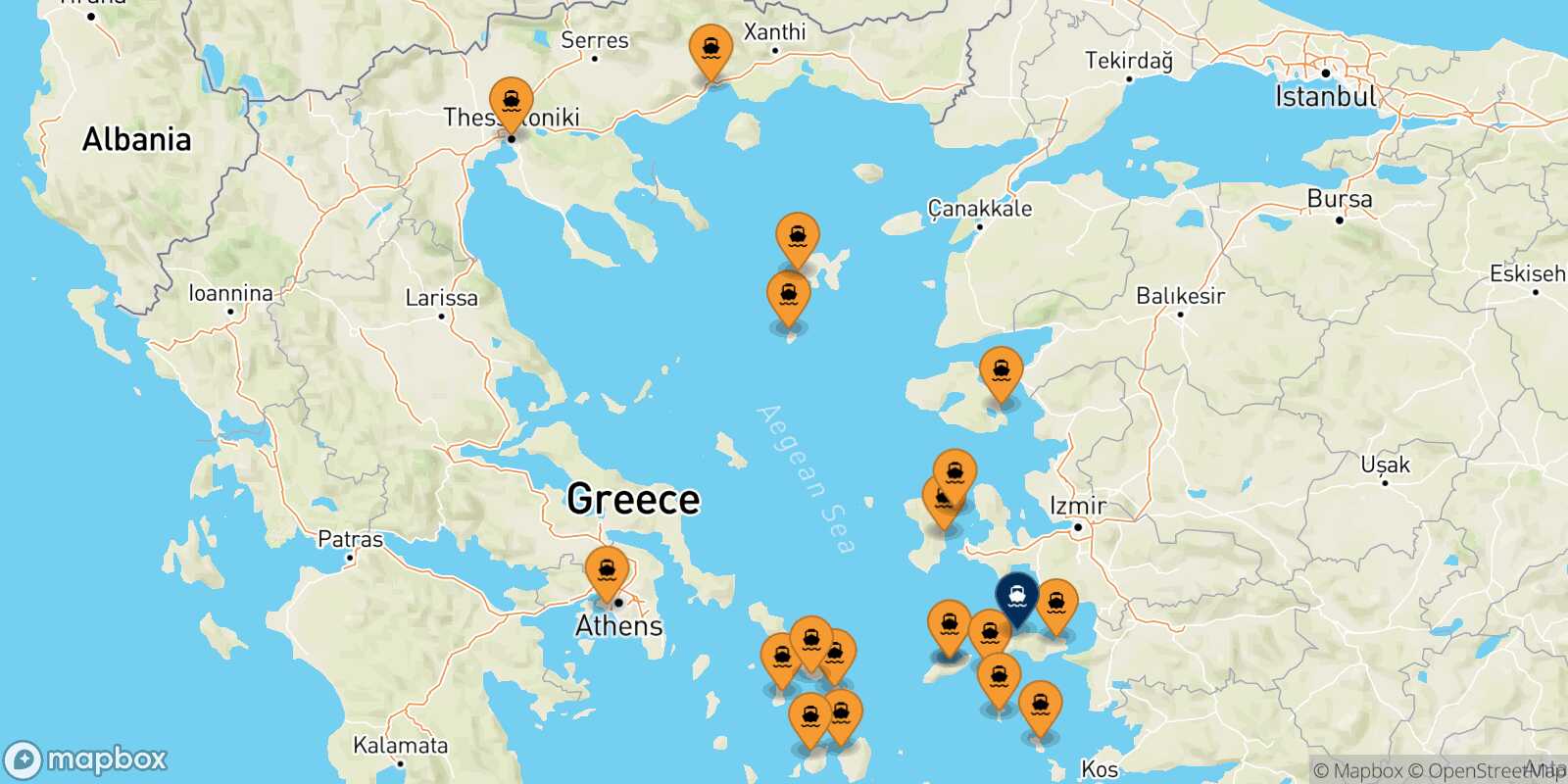Carte des ports  Karlovassi (Samos)