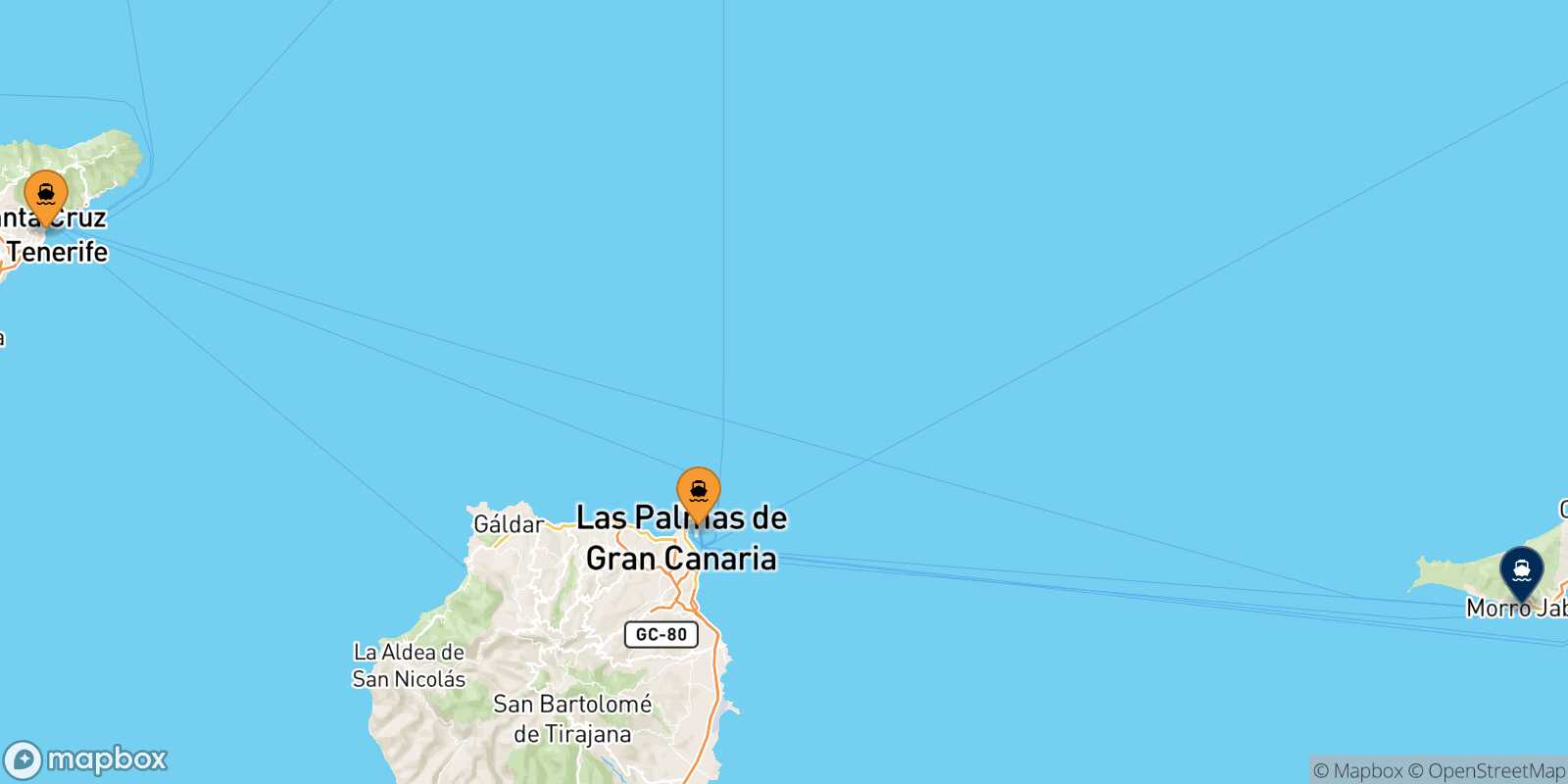 Carte des ports  Morro Jable (Fuerteventura)