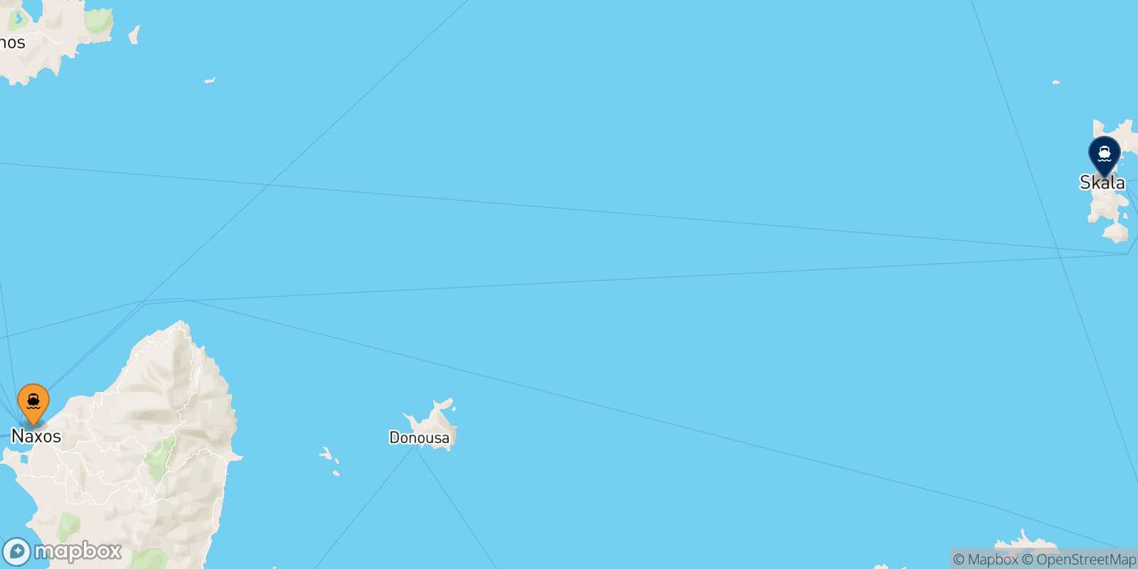 Carte des traverséesNaxos Patmos