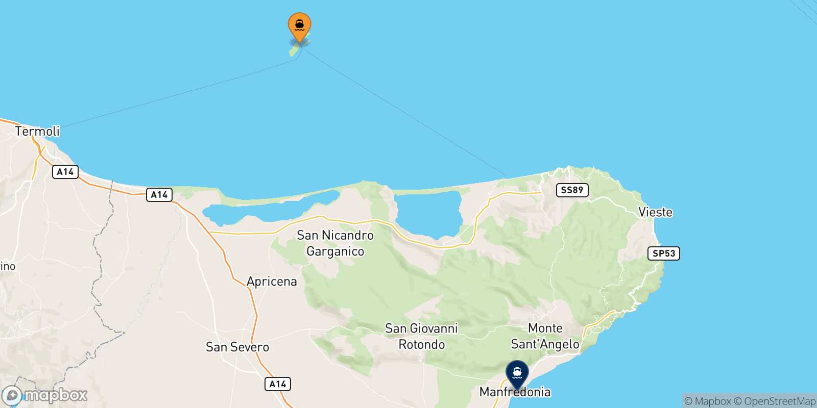 Carte des ports  Manfredonia