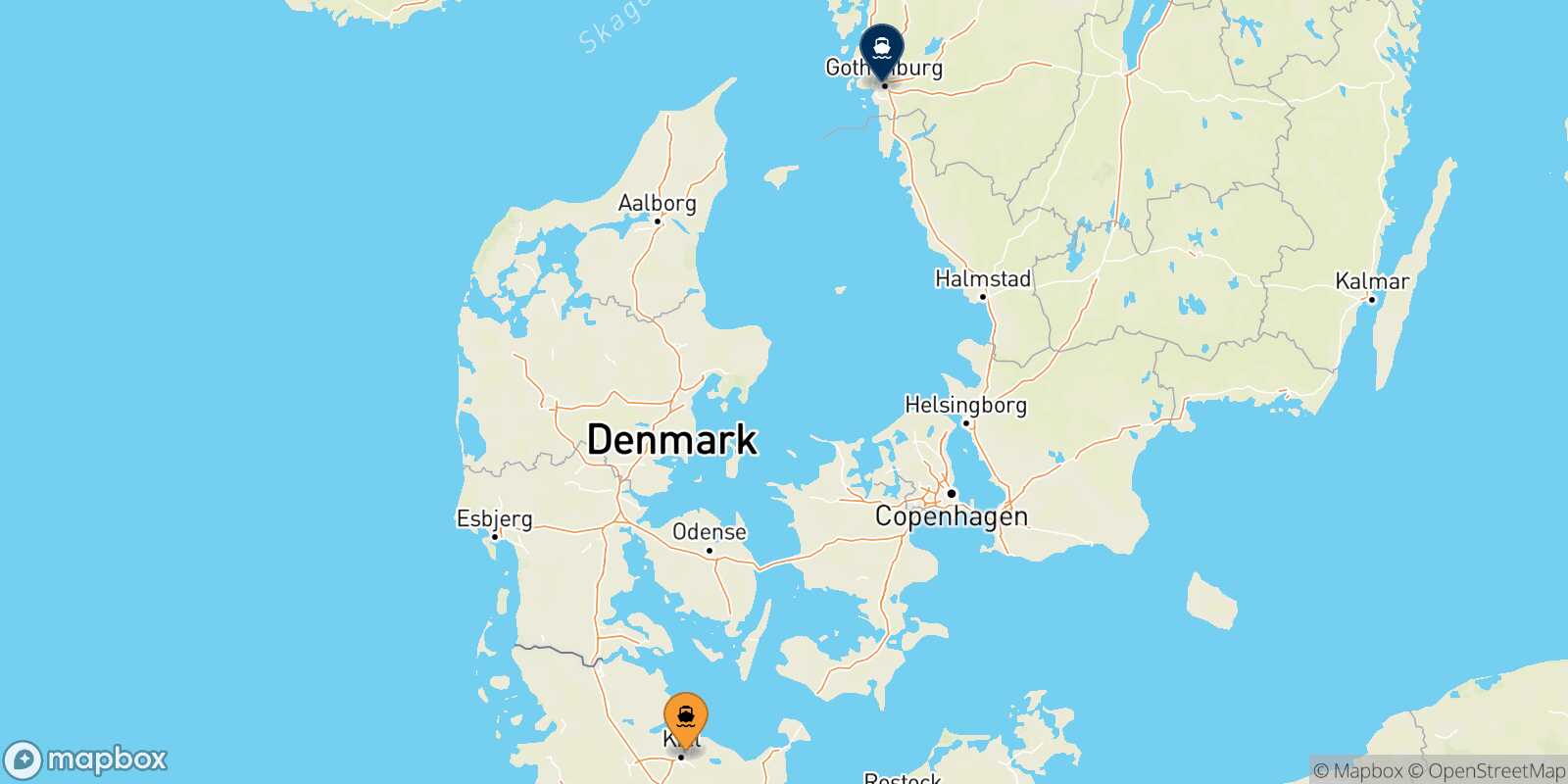Carte des ports  Goteborg