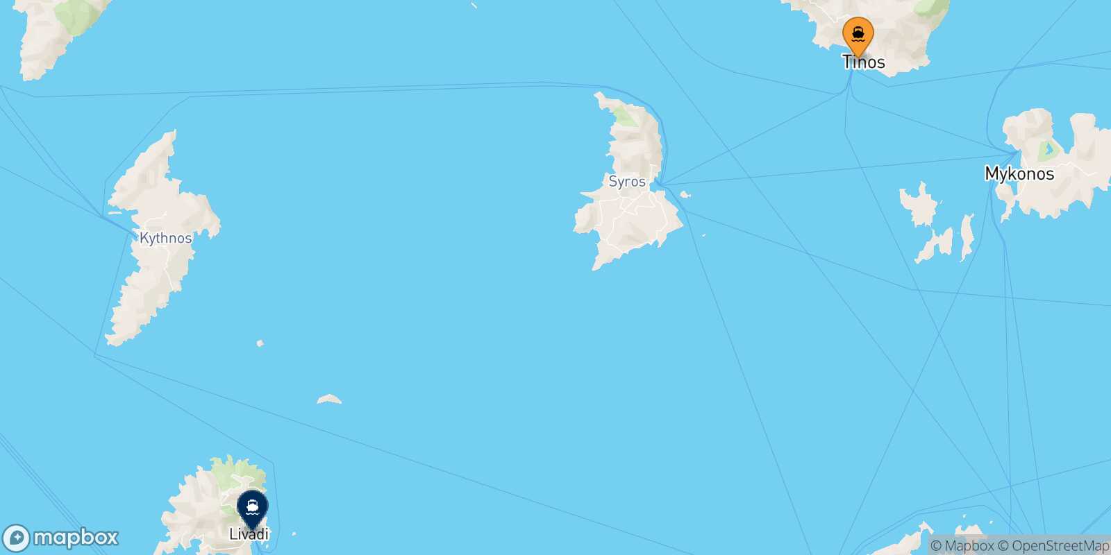 Carte des traverséesTinos Sérifos