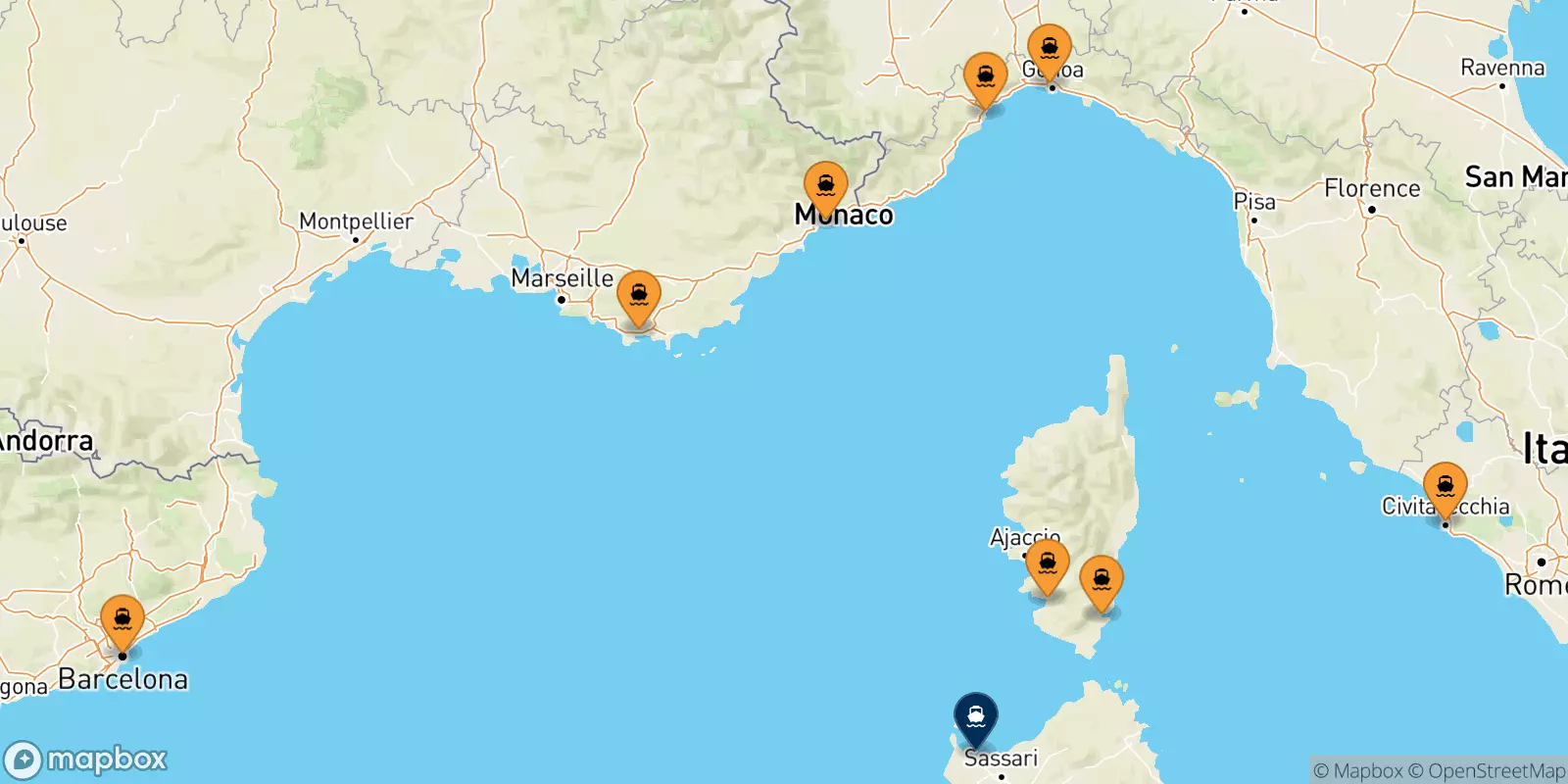 Ferry pour Porto Torres