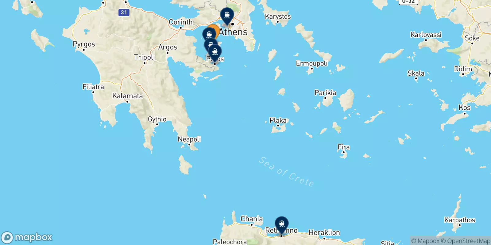 Ferry de Égine pour la Grèce