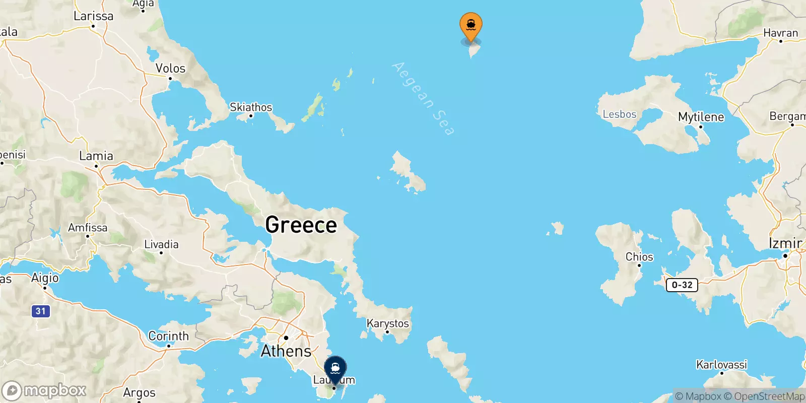 Ferry de Agios Efstratios pour Lavrio