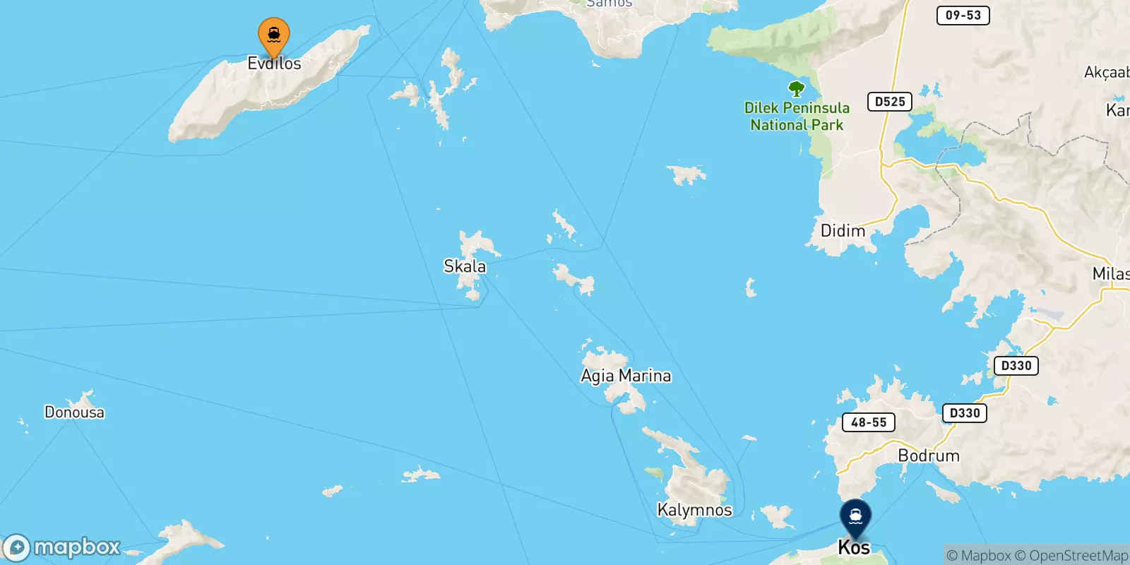 Ferry de Agios Kirikos (Ikaria) pour Kos