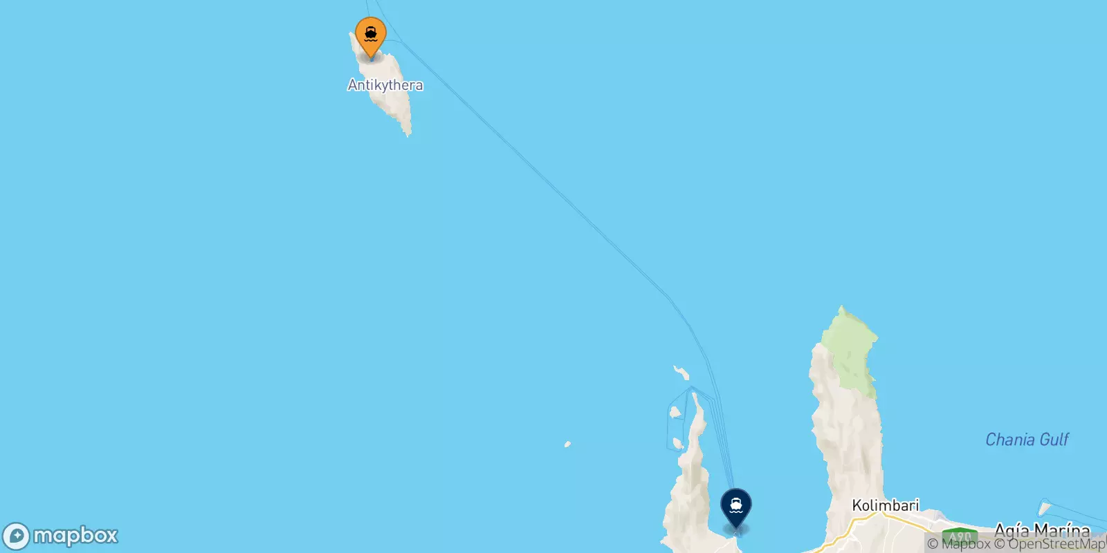 Ferry de Anticythère pour la Crète