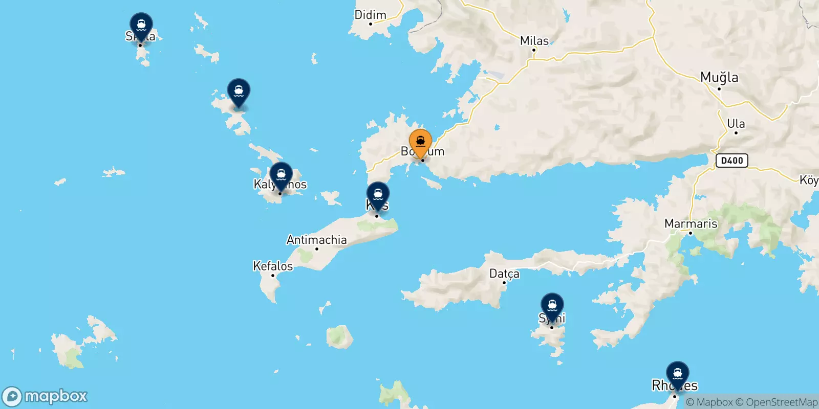 Ferry de Bodrum pour Îles Du Dodécanèse