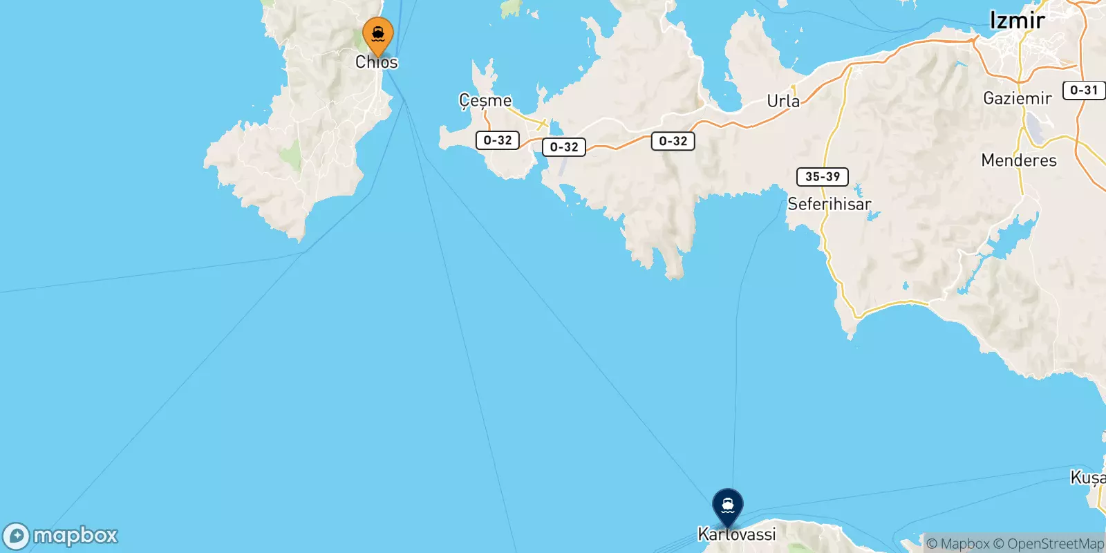 Ferry de Chios pour Karlovassi (Samos)