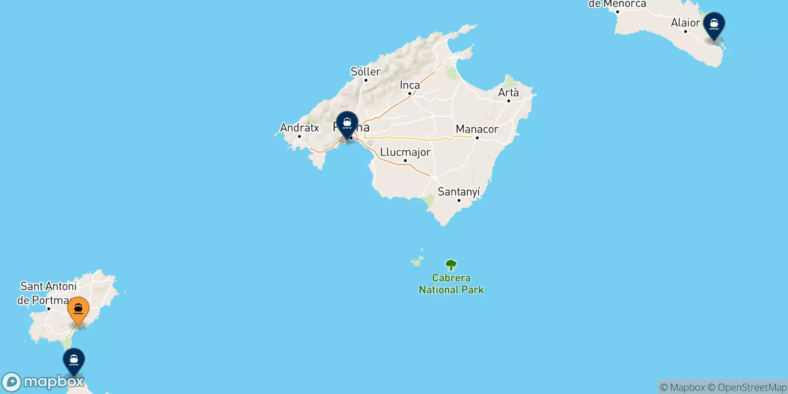 Ferry de Ibiza pour les Îles Baléares