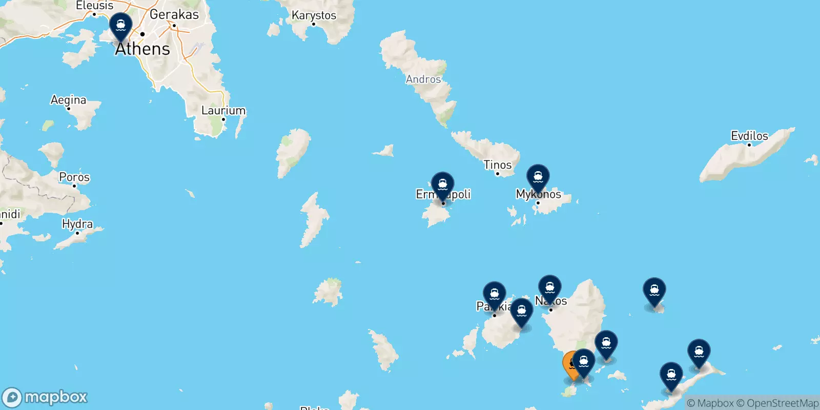 Ferry de Iraklia pour la Grèce