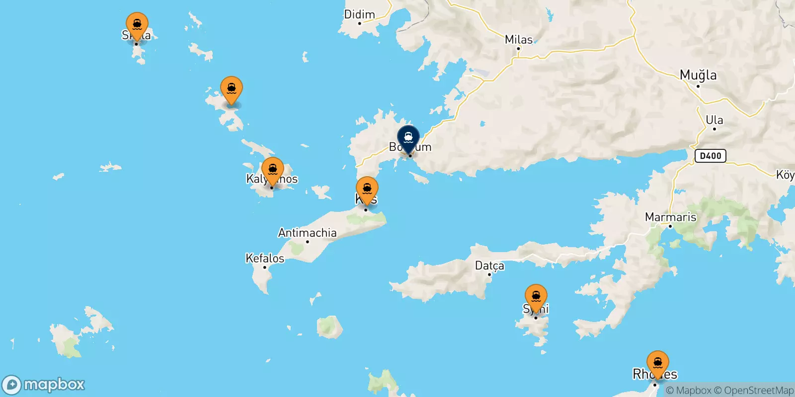 Ferry de Îles Du Dodécanèse pour Bodrum