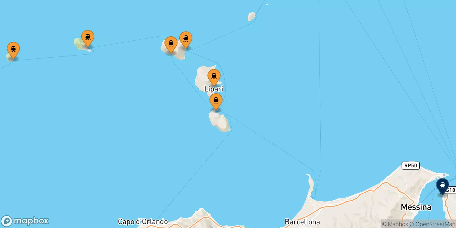 Ferry des Îles Éoliennes pour Reggio De Calabre