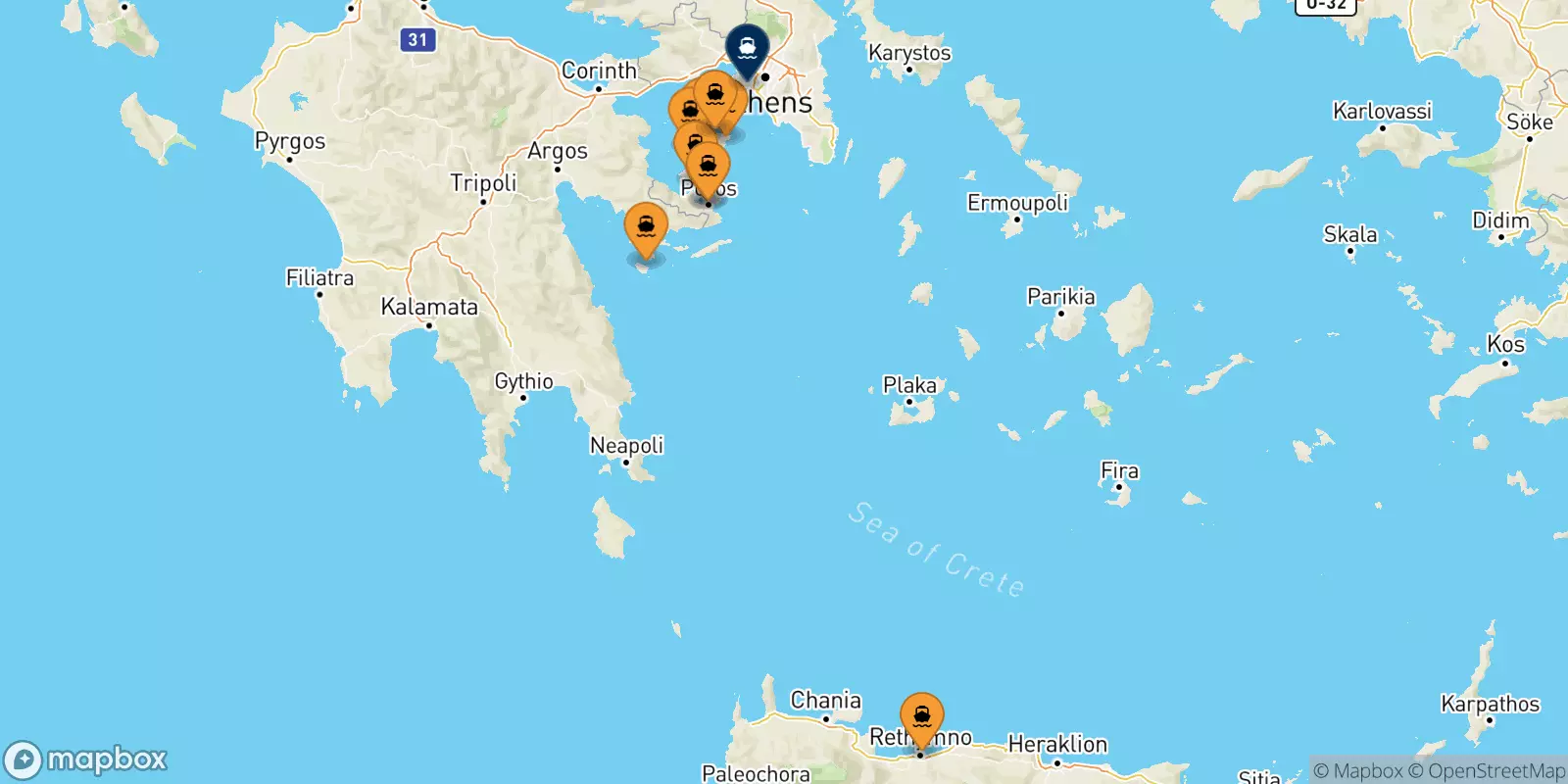 Ferry des Îles Saroniques pour Le Pirée