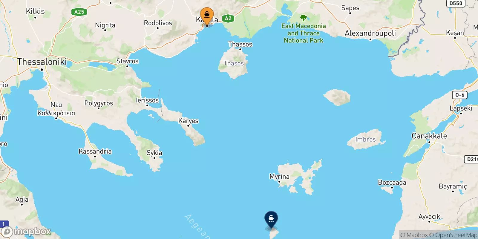 Ferry de Kavala pour Agios Efstratios