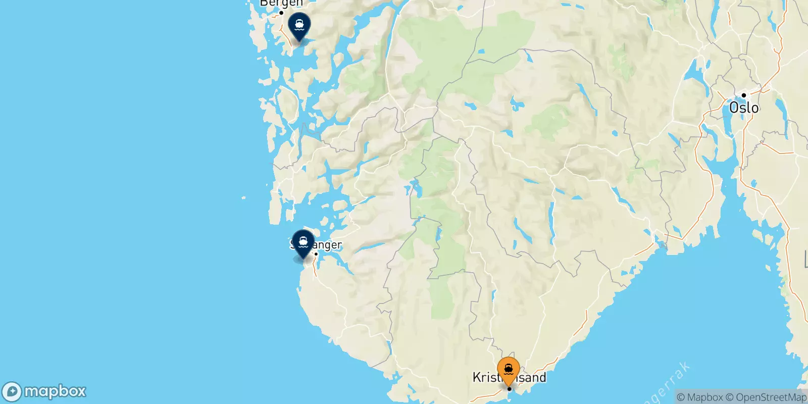 Ferry de Kristiansand pour la Norvège