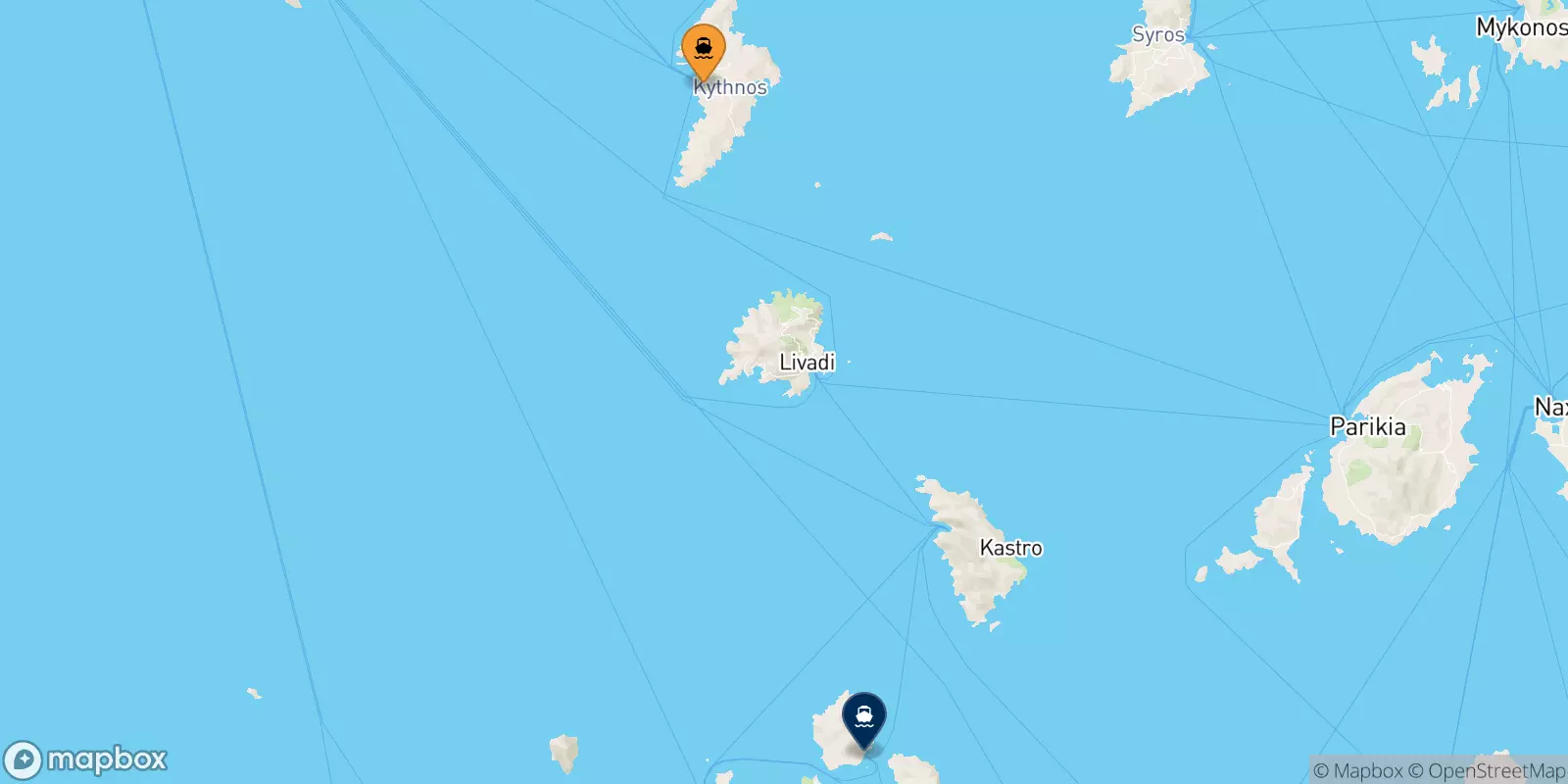 Ferry de Kythnos pour Kimolos