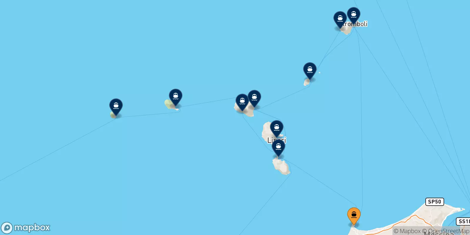 Ferry de Milazzo pour les Îles Éoliennes