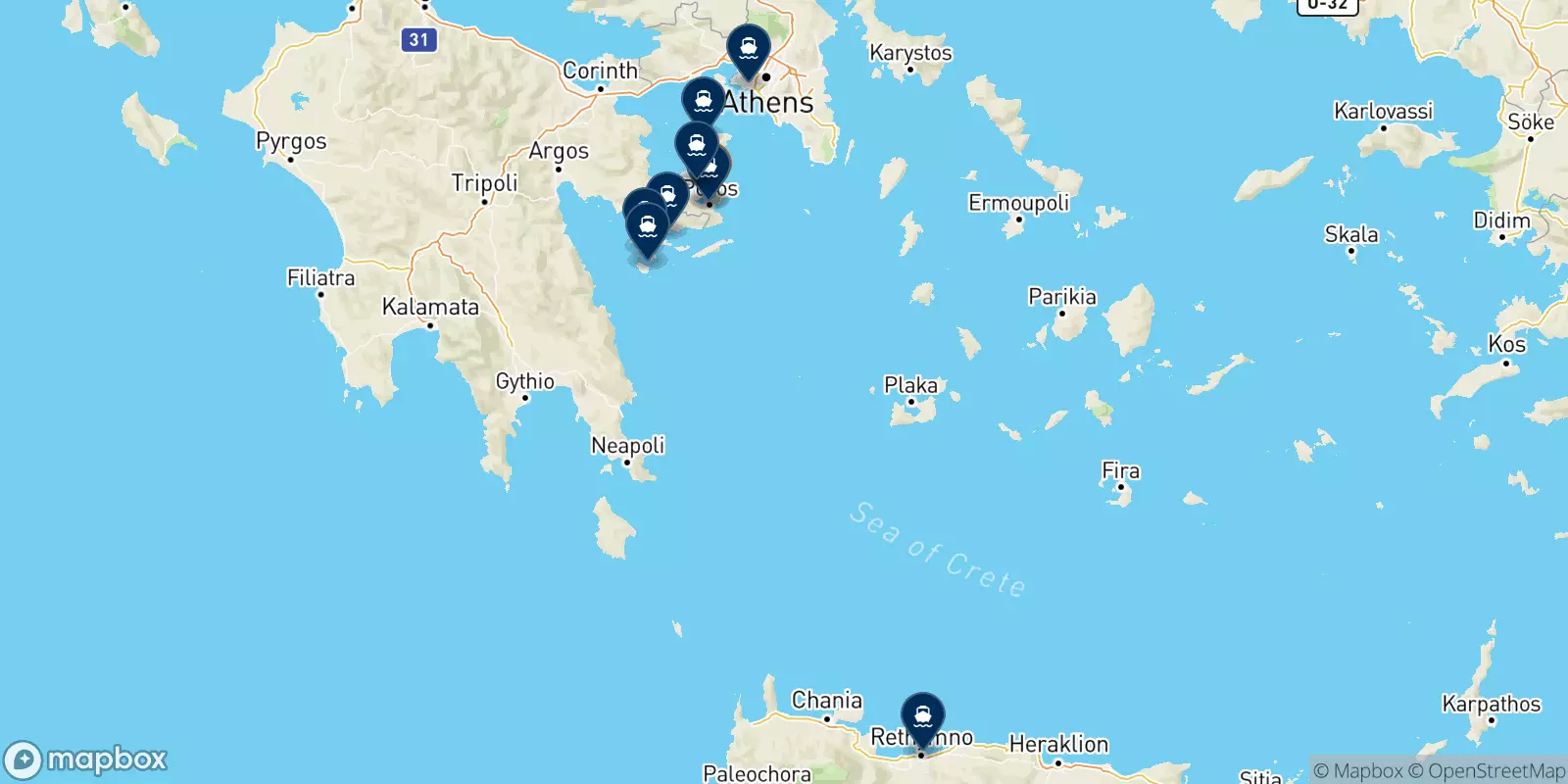 Ferry de Poros pour la Grèce