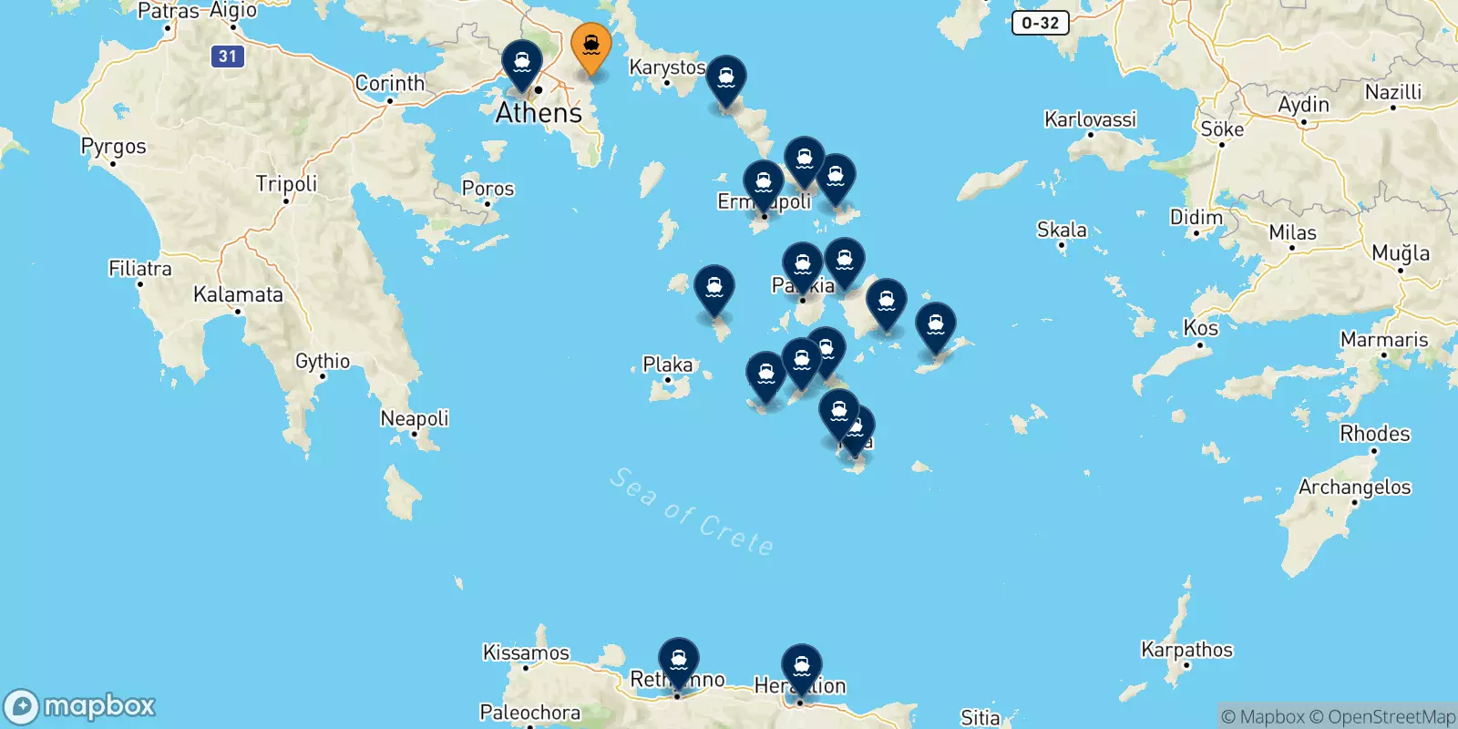 Ferry de Rafina pour la Grèce