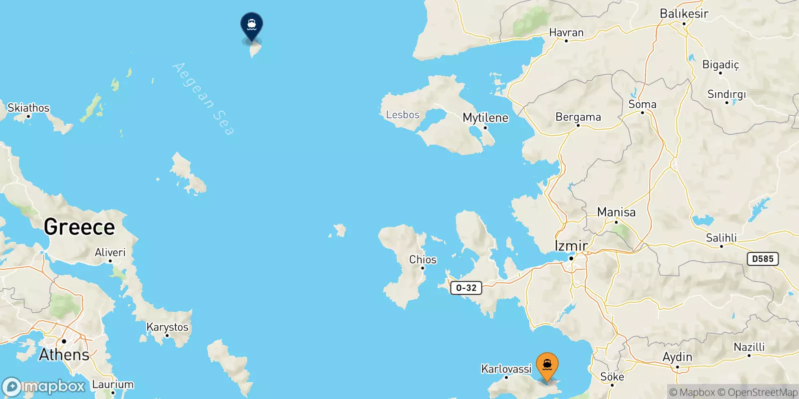 Ferry de Vathi (Samos) pour Agios Efstratios