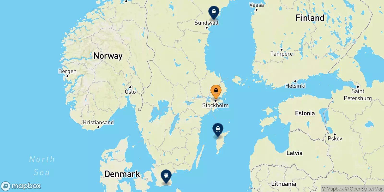 Ferry de Stockholm pour la Suède