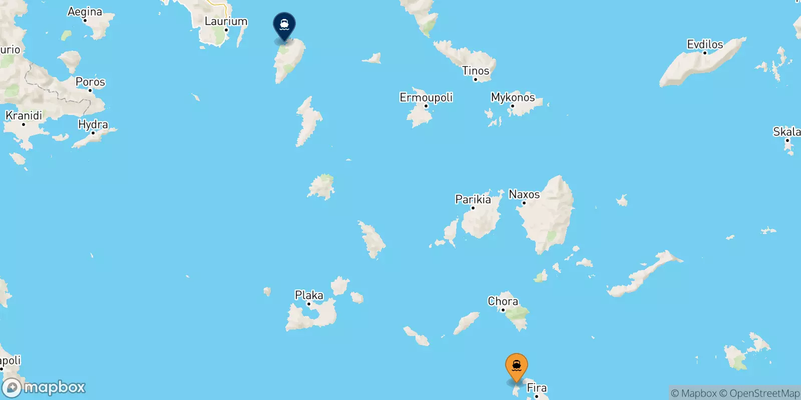 Ferry de Thirassia pour Kea