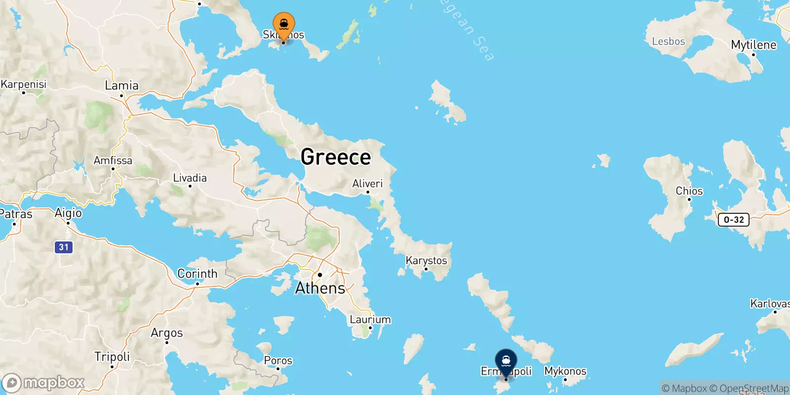 Ferry des Îles Sporades pour Syros