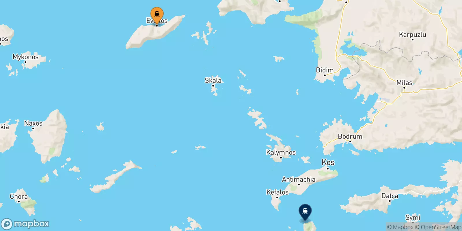 Ferry de Evdilos (Ikaria) pour Nisyros