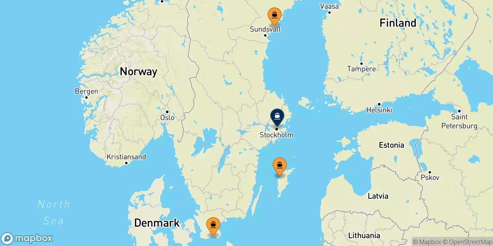 Ferry de la Suède pour Stockholm