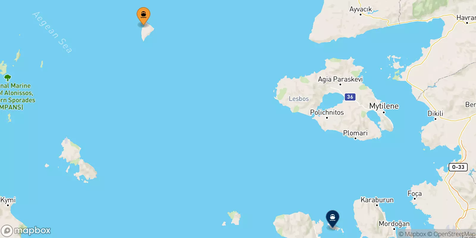 Ferry de Agios Efstratios pour Inousses