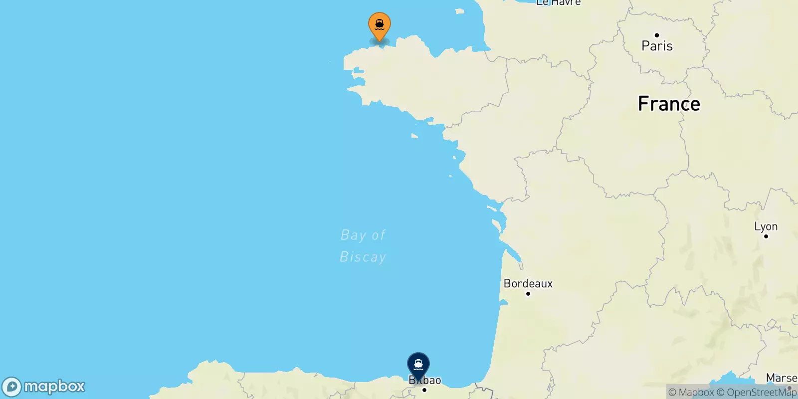 Ferry de Roscoff pour Bilbao