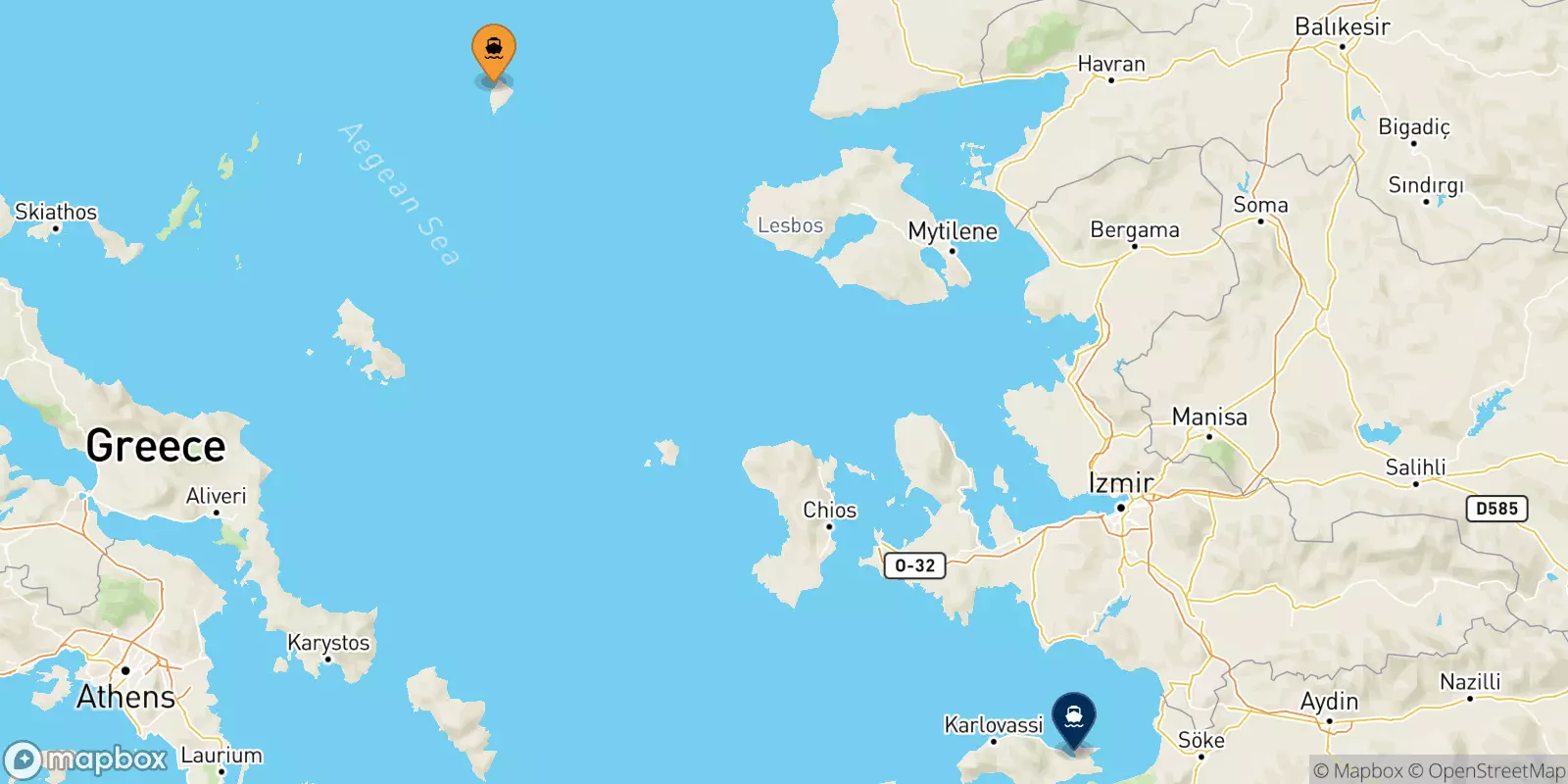 Ferry de Agios Efstratios pour Vathi (Samos)