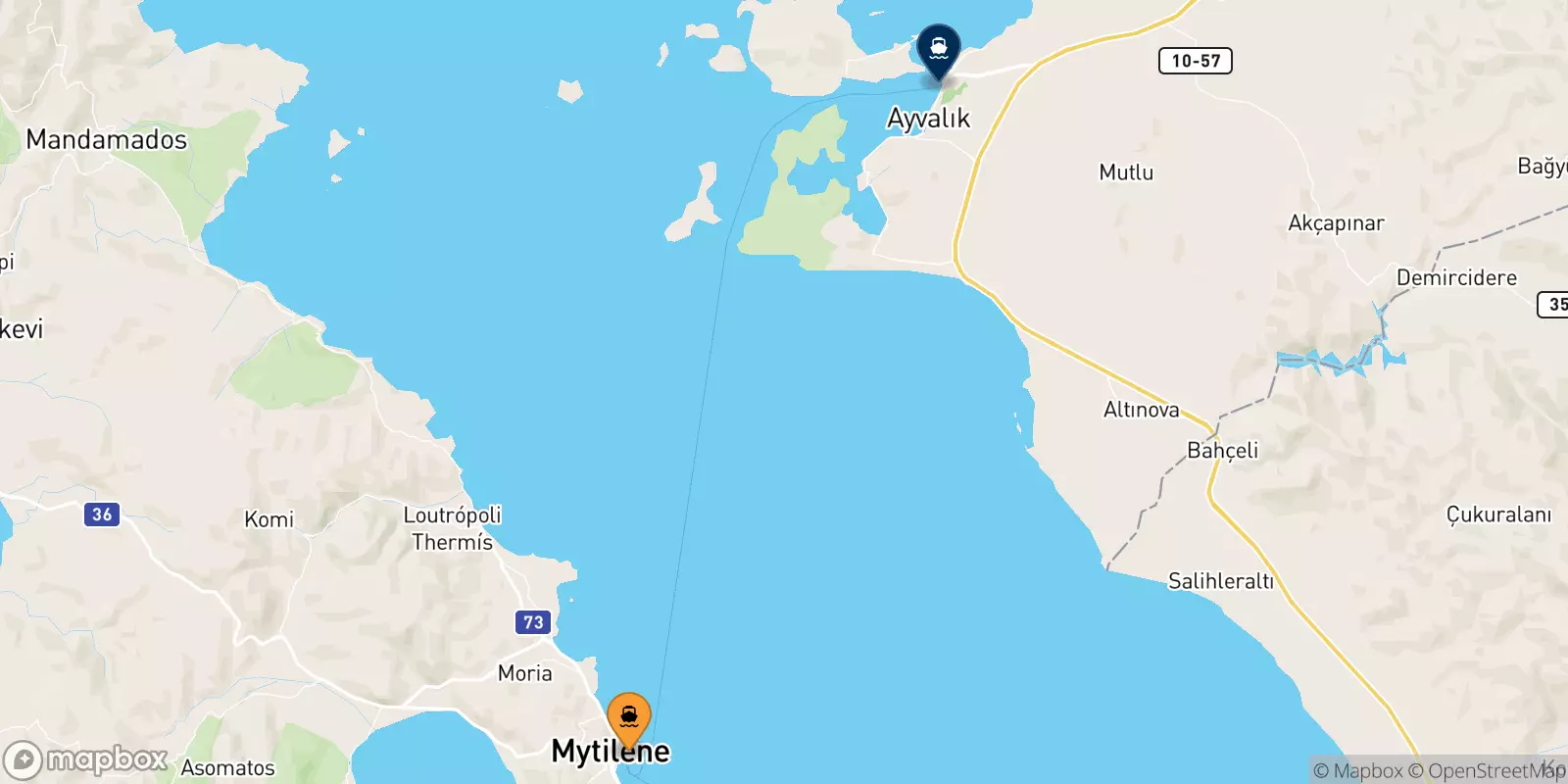 Ferry de Mytilène (Lesvos) pour Ayvalik