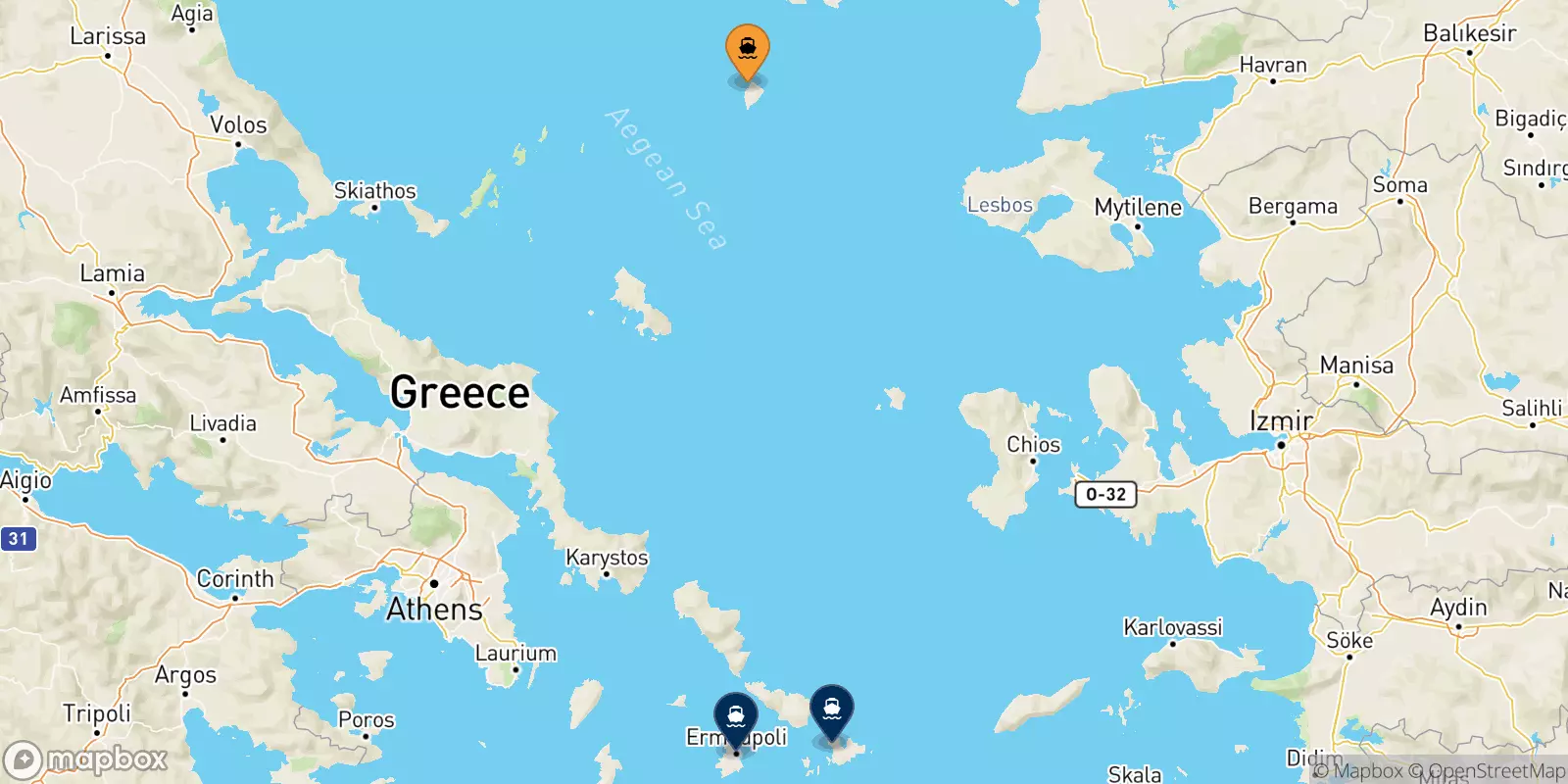 Ferry de Agios Efstratios pour Îles Des Cyclades