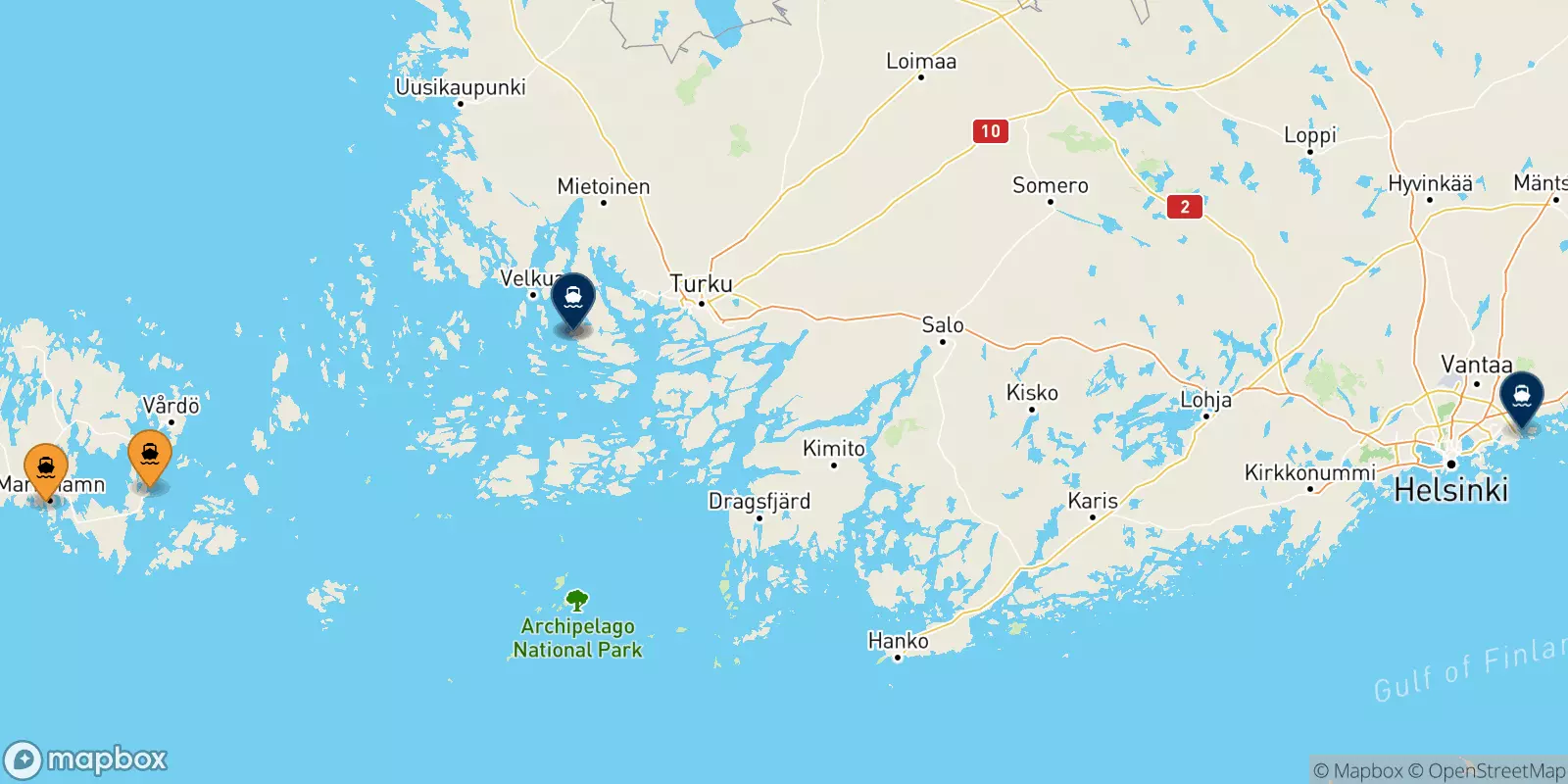 Ferry des Îles Aland pour la Finlande