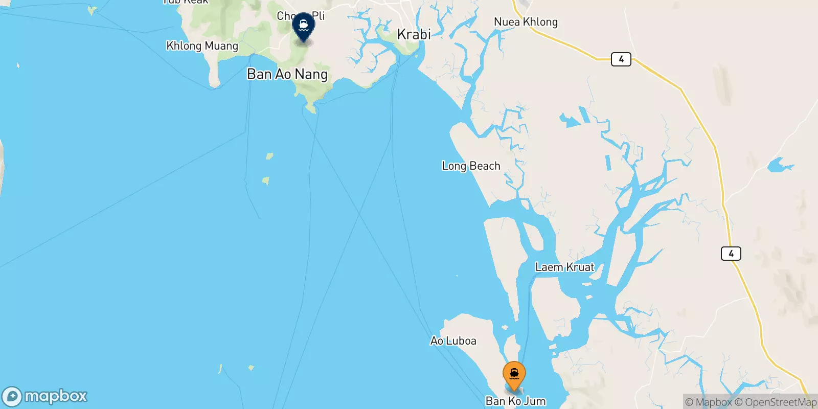 Ferry de Koh Jum pour Ao Nang (Nopparat Thara Pier)