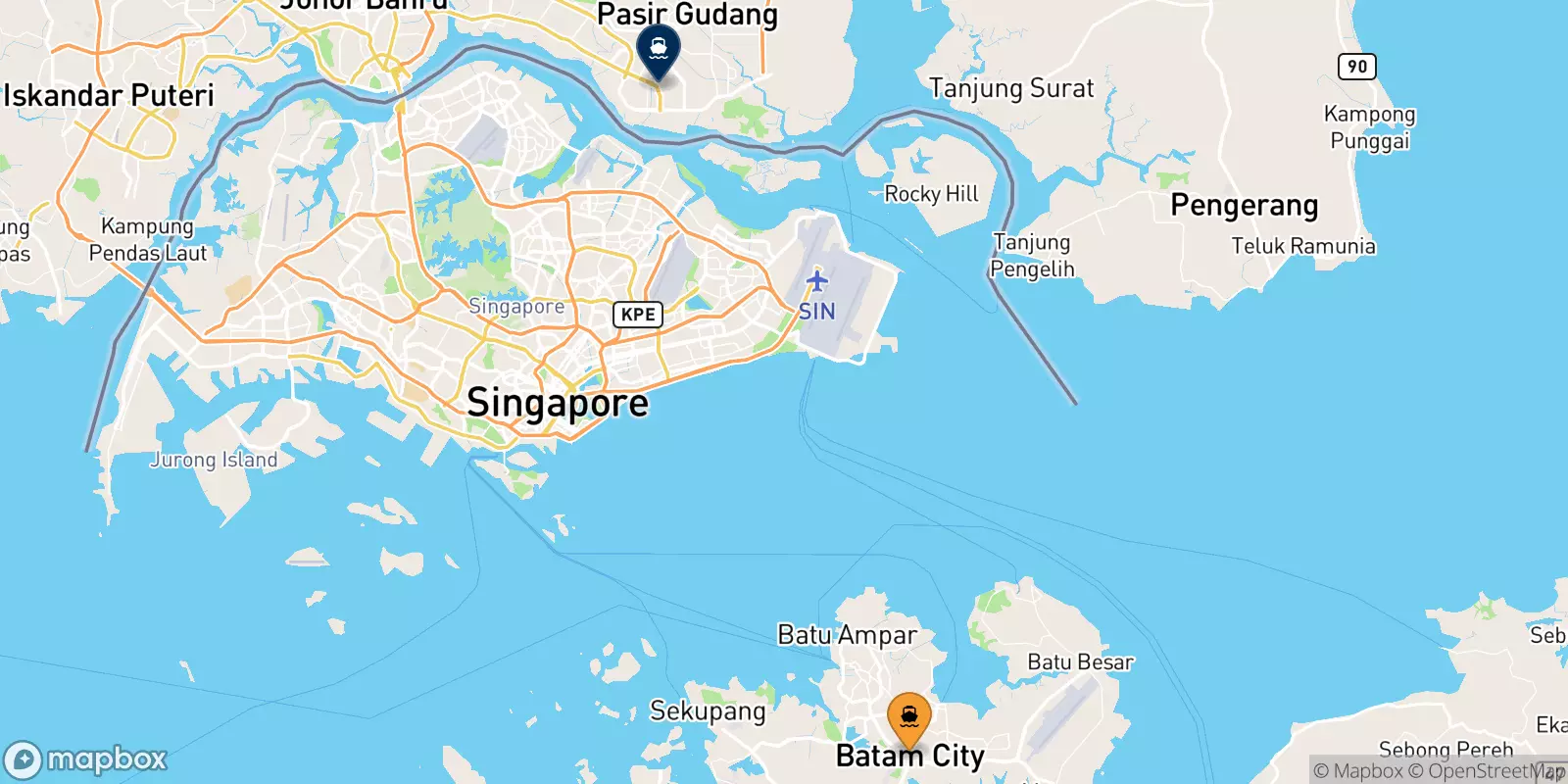 Ferry dal Batam pour Pasir Gudang