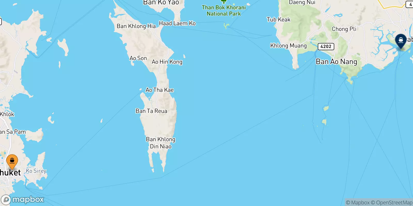 Ferry dal Île De Phuket pour Krabi (Klong Jilad Pier)