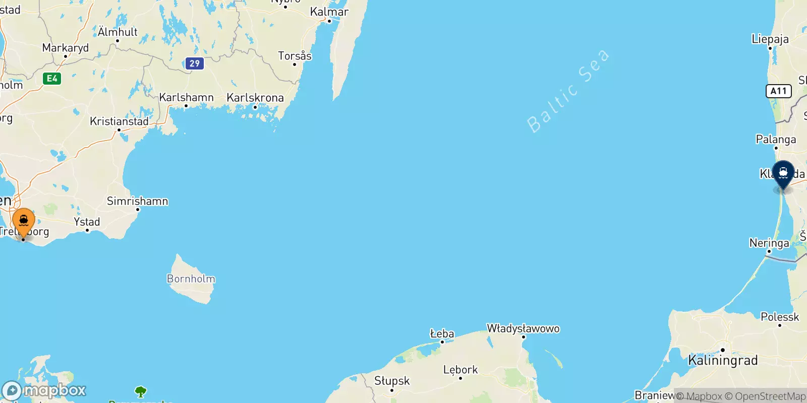 Ferry de Trelleborg pour Klaipėda