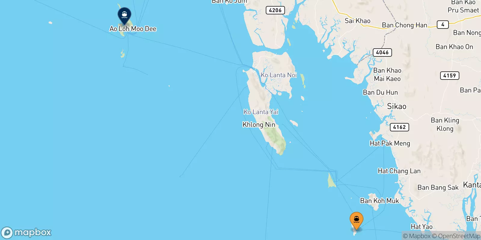 Ferry de Koh Kradan Beach per il Îles Phi Phi