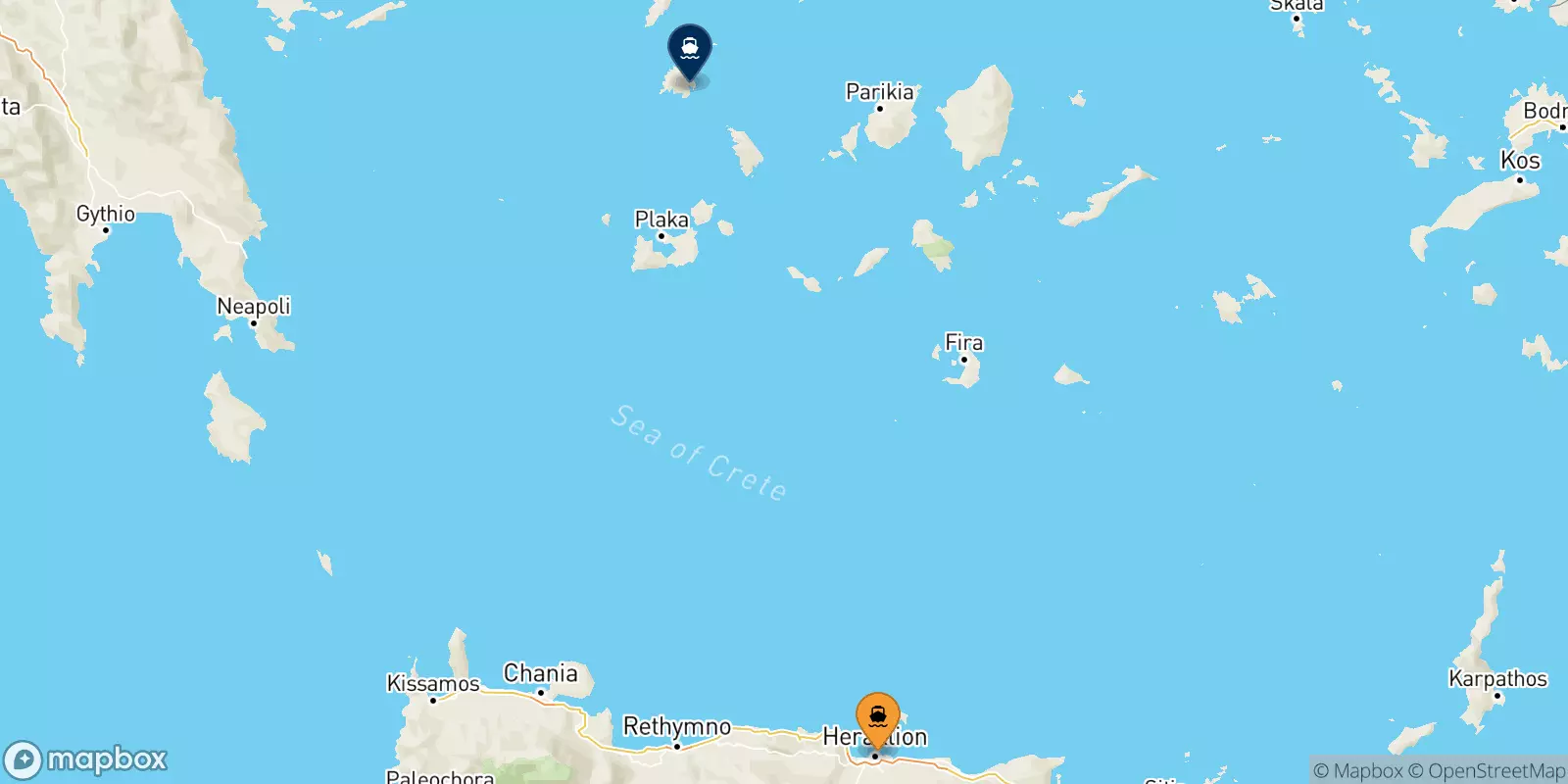 Ferry de la Crète pour Sérifos