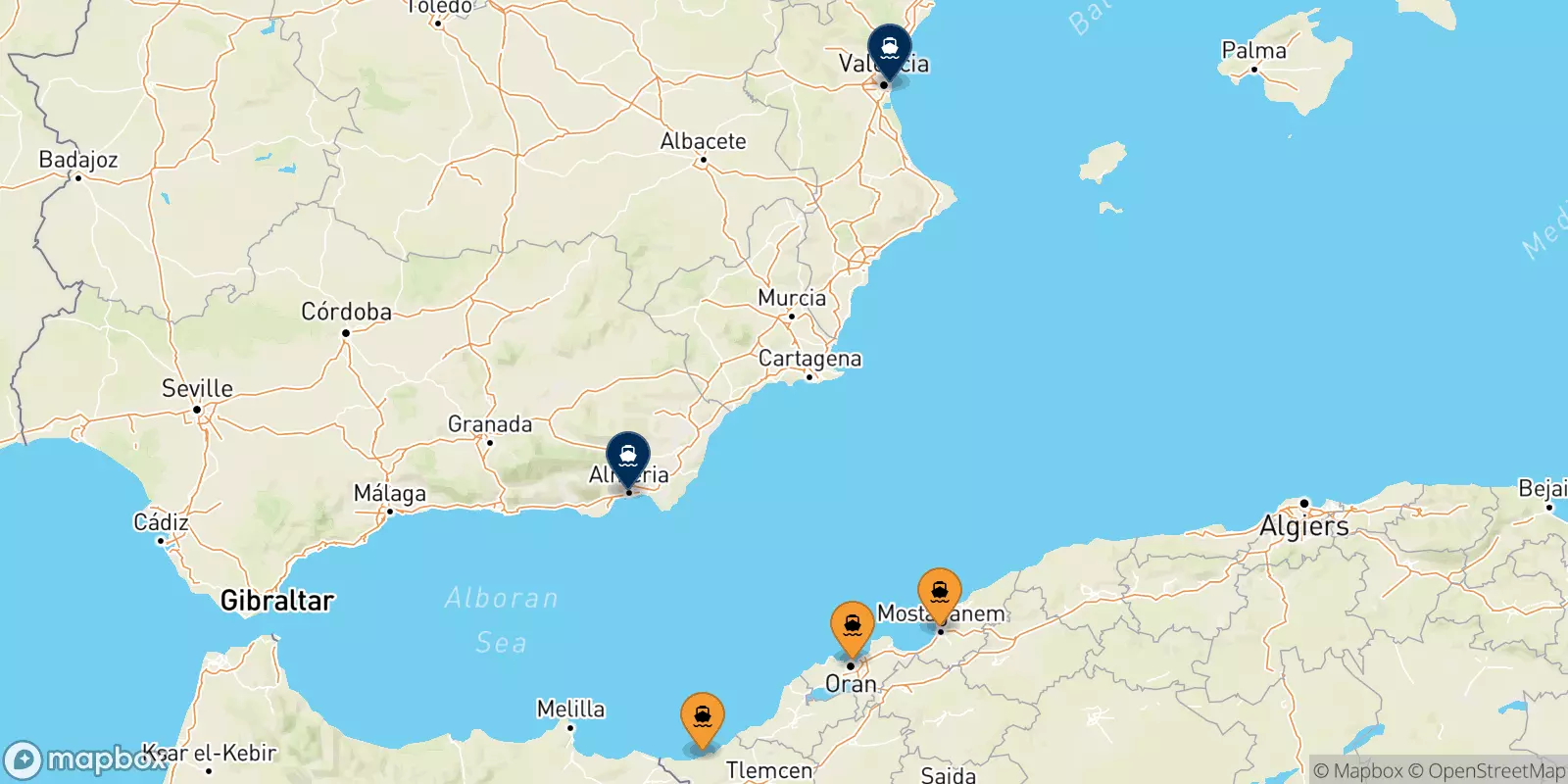 Ferry de Algérie pour l'Espagne